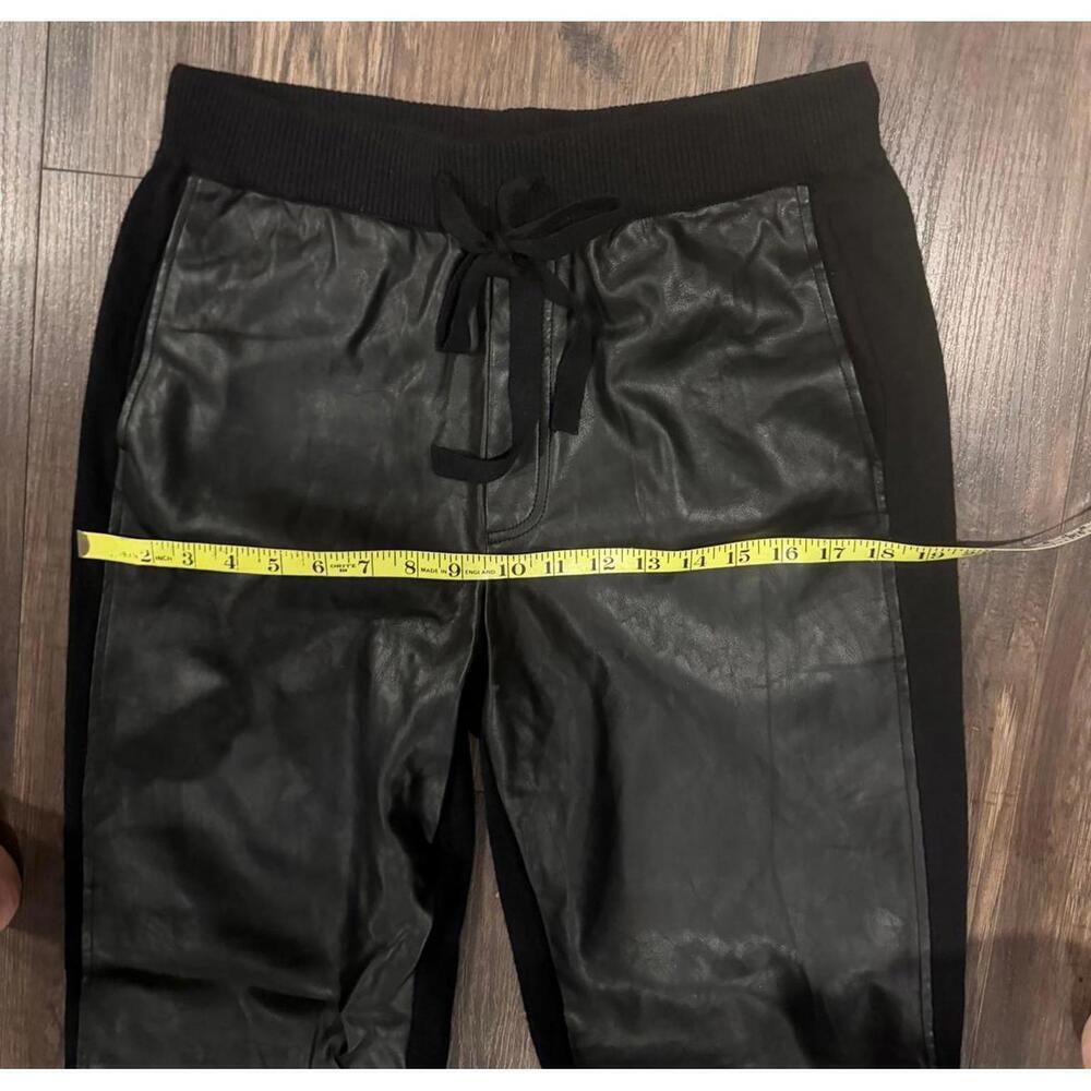 AQUA Faux Leather Knit jogger sz L - Picture 3 of 4